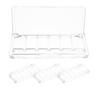 HOMOCONO Palette Vuota 4 Pezzi 6 Scomparti Spaziosi in Plastica, Portatile e Ricaricabile per Viaggi e Ritocchi On The Go