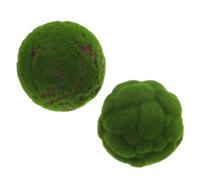 HOMOCONO Palla Schiuma Artificiale Verde di Muschio Decorativa 2 Pezzi | Aspetto Realistico, Manutenzione Assente, Uso Versatile, per Hotel e Allestimenti Interni, Colore Verde