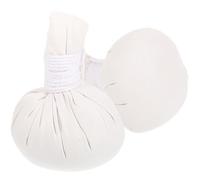 HOMOCONO Palline per Massaggio Erboristiche Cinesi per Impacchi Caldi e Moxibustione 2 in Cotone Sfera Bianca per Relax Muscolare in Varie Occasioni