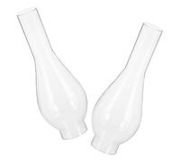 HOMOCONO Paralume Ricambio in Vetro 9.65"X1.77" per Lampada a Olio Copertura Antivento per Lampada a Cherosene Accessori per Lampade Vintage Uso Cucina e Soggiorno
