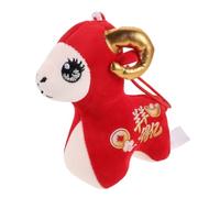 HOMOCONO Peluche Pecora Cinese Rosso, Figura in Feltro per Capodanno | Design Orientale Tradizionale, Cuciture Artigianali e Imbottitura Uniforme, per Comodini e Ingressi