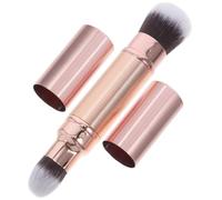 HOMOCONO Pennello Retrattile Doppio per Cipria e Correttore in Materiale Plastico, Pennello Make Up Versatile per in Viaggio