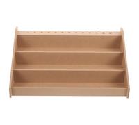 HOMOCONO Porta Colori Acrilici in Legno con Supporto per Pennelli e 13 Griglie Multi Strato, Organizer Decorativo dal Design Semplice per Artisti su Desktop