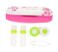 HOMOCONO Portaocchiali in Floccato e Materiale Pu Custodia Per Occhiali Da Esterno Portatile Scatola Doppia Chiusura e Specchio Incorporato Adatta Per Viaggi e Protezione Sicura