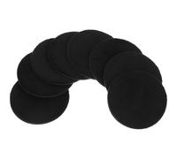 HOMOCONO Puff Trucco in Pelle Pu Nero Ultra Sottile 8 Pezzi per Cipria Viso Morbido e Portatile per Ritocchi On-the-go e Routine Make Up