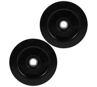 HOMOCONO Puleggia Doppia Scanalatura Cuscinetto Integrato Nero 2 Pezzi in Nylon e Metallo Resistente per Carrello Elevatore da 3 Tonnellate per Tubi Idraulici in Ambienti Industriali