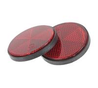 HOMOCONO Riflettore in Plastica Resistente 56 Mm Rosso Catarifrangente Rotondo Vite 6 Mm, Set da 2 Accessorio Sicurezza visibilità per Biciclette, Motocicli e Rimorchi per Utilizzo