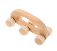 HOMOCONO Rullo Massaggiante Manuale in Legno Ecocompatibile, Massaggiatore per Mani Piccolo e Portatile, Dispositivo per Massaggio Rilassante Adatto a Viaggi e Uso Quotidiano