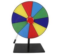 HOMOCONO Ruota da Tavolo con Supporto, 10 Slot, Plastico per Gioco | Colori Vivaci, Segmenti Regolabili, Facile da Trasportare, per Feste Ricorrenti ed Eventi Marketing