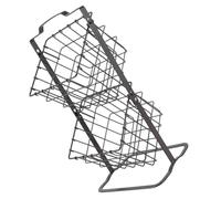 HOMOCONO Scaffale Portaoggetti in Ferro Nero a 2 Livelli per Cucina e Camera, Cesta Porta Frutta Multifunzionale Design Doppio Strato Elegante e Creativo