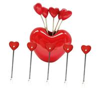 HOMOCONO Set 1 Pezzo Forchette da Frutta in Resina e Metallo con Supporto, Forchettine per Antipasti e Dessert, Forme Cartoon per Amici e Famiglia