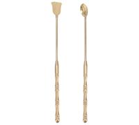 HOMOCONO Set 1 Pezzo Strumenti per Incenso in Rame Cucchiaio e Pala Robusti e Facili da Usare per Bruciatore di Incenso in Oro per Bar e Templi