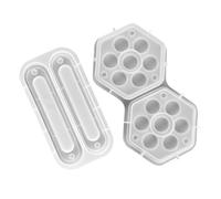 HOMOCONO Set 2 Pezzi Stampi in Resina per Scatola Dadi Esagonale con Coperchio, Facile da Staccare e Uso Multiplo per Realizzazione Contenitori Dadi DIY