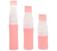 HOMOCONO Set 3 Bottiglie da Viaggio in Silicone da 60ml Pettine, Leggere e Resistenti per Trasporto Conveniente di Shampoo e Balsamo Durante i Viaggi