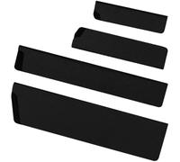 HOMOCONO Set 4 Pezzi Proteggi Dita per Affettare Coltelli da Cucina in Abs e Tessuto Flocking Nero, Custodia Portatile Resistente per Campeggio e Uso Domestico