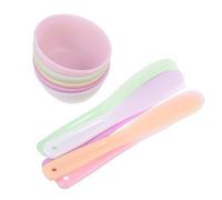 HOMOCONO Set Ciotola in Silicone per Maschera Viso Miscelazione Spa Fai-da-te, Facile da Pulire, per Uso Domestico e Trattamento Estetico Professionale Colore Casuale