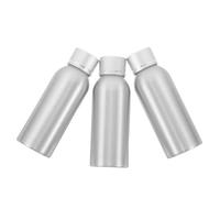 HOMOCONO Set da 3 Flaconi in Alluminio da 100 Ml per Lozioni e Profumi, Contenitori Portatili Chiusura Sicura a Vite, Adatti per Tonici e Struccanti Durante i Viaggi