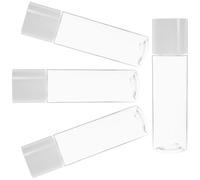 HOMOCONO Set da 4 Bottiglie da Viaggio Ricaricabili in Pet da 120ml, Contenitori Compatti per Erogare Prodotti la Cura della Pelle, per Viaggi e Uso Quotidiano