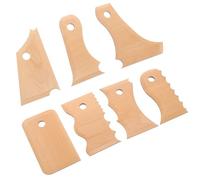 HOMOCONO Set di 7 Strumenti Facili da Usare e Pulire per Ceramica e Argilla in Legno per Modellare e Rifinire Piede nelle Arti della Ceramica del Fai-da-Te