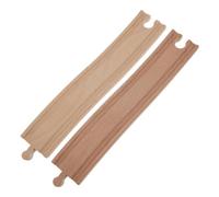 HOMOCONO Set di Espansione Binari Curvi in Legno 2 Pezzi, Facile Montaggio e Compatibile per Creare Scenari Ferroviari Artigianali e Giochi Educativi