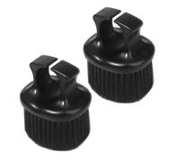 HOMOCONO Spazzola Vintage 2 Pezzi Nero in Nailon e Abs Impugnatura ad Anello Antiscivolo per Uomo, per Cura Barba e Chioma a Casa