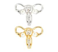 HOMOCONO Spilla Donna Elegante Forma di Utero in Lega Argento Accessorio Nursing Badge Pin per Infermiere e Studenti Gioiello Simbolo Diritti Riproduttivi e Femminili Spilla Corpo