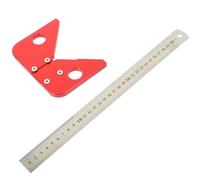 HOMOCONO Strumento di Ricerca del Centro in Lega di Alluminio e Ferro, Righello per Marcatura D'angolo 45° per Lavorazione del Legno, Marcatore Scriba Centrale Circolare Multifunzionale