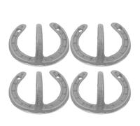 HOMOCONO Supporti da Parete in Ghisa a Forma di Ferro di Cavallo 4 Pezzi per Appendere Cappelli e Accappatoi, Ganci Decorativi Rustici per Bagno e Casa