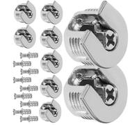 HOMOCONO Supporti per Mensole Serrature a Camma, Staffe in Lega di Zinco 10 Pezzi per Mensole Armadio e Credenza, Elementi di Fissaggio per Mobili Viti Separate per Casa