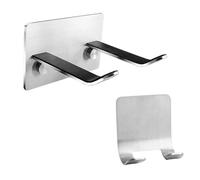 HOMOCONO Supporto Asciugacapelli da Muro 2 in Inossidabile Organizer per Phon da Bagno, Porta Phon Salvaspazio Adesivo