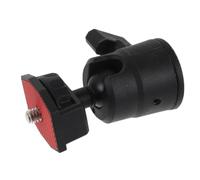 HOMOCONO Supporto per Fotocamera Mini Testa Sfera Girevole a 360° in Lega e Plastico, Adattatore 1/4 per Action Camera e Ring Light, per Fotografia e Live Streaming