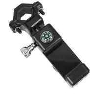 HOMOCONO Supporto Telefono per Bicicletta Nero in Plastico e Metallo | Indicatore con Luce Flash, Vite Antifurto, per Riprese in Viaggio e Uso su Bici