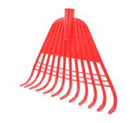 HOMOCONO Testa Rastrello da Giardino in Plastica Rossa 12 Denti per Erbacce e Foglie, Design Multifunzionale Leggero per Giardinaggio All'aperto e Cortile