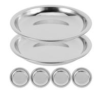 HOMOCONO Vassoio Stabile in Acciaio Inox 201 6Cm Set 6 Pezzi per Bilancia Elettronica, Piatti per Pesare Gioielli e Pietre Preziose, Adatti a Misurazioni di Laboratorio e Carati
