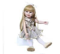 HOMONEY Reborn Toddler Dolls, 18 Pollici American Bebes Reborn Girl Dolls Silicone Pieno Corpo in Vinile Impermeabile Adorabile Bambola Giocattoli per Ragazze