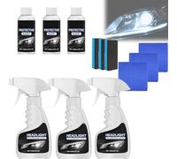 Homonth Headlight Refurbishment Kit, Headlight Restoration Polish Removes Yellowing & Oxidation, Restores Clarity, Hydrophobic & Gloss Finish for All Vehicles (3 sets)