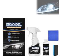 Homonth Headlight Refurbishment Kit, Headlight Restoration Polish Removes Yellowing & Oxidation, Restores Clarity, Hydrophobic & Gloss Finish for All Vehicles (1 set)