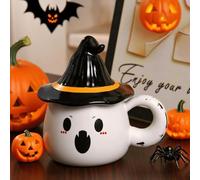 Homorro Halloween Tazza Fantasma Regali per Bambino Ragazza Bambini Amica Donna Uomo Fidanzato Insegnanti Mamma Maestra Collega Sorella Divertenti Tazze da the Regalo Compleanno Festa Mug Fantasma