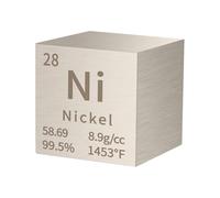 HOMOSTARRY Cubo In Nichel Da 1 Pollico, Elemento Di Densità In Metallo Di 2,54 cm, Purezza Del 99,5%, Strumento Di Insegnamento, Regali Per Studenti, Insegnanti, Amanti Della Chimica, Collezione