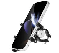 Homoto Supporto per cellulare per bicicletta, in alluminio, universale, per moto, per smartphone da 4,5 - 7,0 pollici, per e-bike e scooter, accessori per bicicletta, supporto mobile, stabile