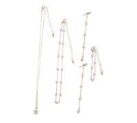 Homoyoyo 1 Impostato set di gioielli di perle Accessori per matrimoni roba alla moda collane collana di perle finte GEGNI girocollo gioielli da donna catena di ferro Golden