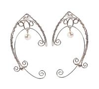 Homoyoyo 1 Paio orecchini da elfo Accessori adulto semplice Cucciale per le orecchie orecchino polsini dell'orecchio non piercing orecchini delle fate polsini elfici rame