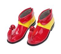 Homoyoyo 1 Paio Scarpe da Corno magiche Scarpe da Clown Scarpe da Costume da Clown Costumi di Halloween Scarpa per Clown Stivali da Clown in pu Accessori da Clown Gomma da Cancellare Rosso
