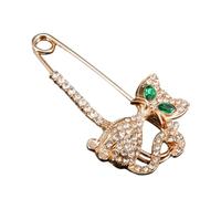 Homoyoyo 1 Pezzo spilla di diamanti Spilla carina distintivo di spilla del fumetto distintivi del gatto signora Spettatura di gatti simpatica spilla a forma di gatto D'oro