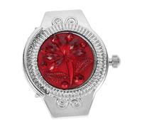 Homoyoyo 1 Pz Anello Per Orologio Da Dito Anelli Per Orologi Da Donna Guarda Per Gli Uomini Anelli Dell'orologio Da Dito Orologi Ad Anello Nascosto Elegante Signora Rosso Lega Di Zinco