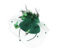Homoyoyo 1 Pz Fascia farfalla a rete Accessori per per le donne fascia da donna Tea Party Affinator cappello in maschera per feste di festival tessuto Dark Green