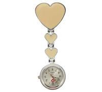 Homoyoyo 1 Pz Orologio impermeabile luminoso orologio da tasca assistenza infermieristica sospeso orologi da infermiera per le donne orologio da infermiere alla moda quarzo Beige