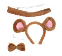 Homoyoyo 1 Set Cerchietto Orecchie Topo per Costumi Set Accessori per Feste Tema Animali per Halloween e Cosplay e per Adulti