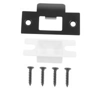 Homoyoyo 1 Set Chiusura con Fibbia Ad Ardiglione Contropiastra Regolabile Custine Esterno Piastre di Riscontro Catenaccio Sostituzione Porta Esterna Contropiastra Catenaccio Black Metallo
