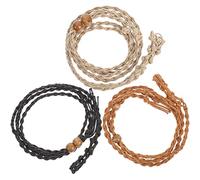 Homoyoyo 1 Set Collana con Cordino Vecchio Stile da Donna con Gabbia per Pietre Preziose Ciondolo in macramè con Perline Trasparente con Gabbiette Porta-Pietre Vuote 3 Pezzi